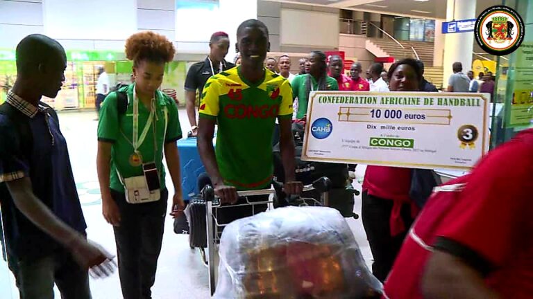 Arrivée de l&rsquo;équipe nationale de handball dames